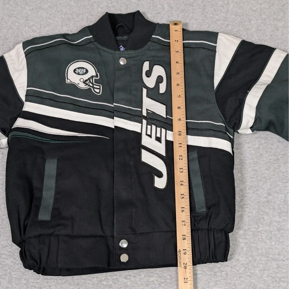 NFL New York Jets Bomber Jacket Kids Youth Medium Quilted Embroidered New NWT